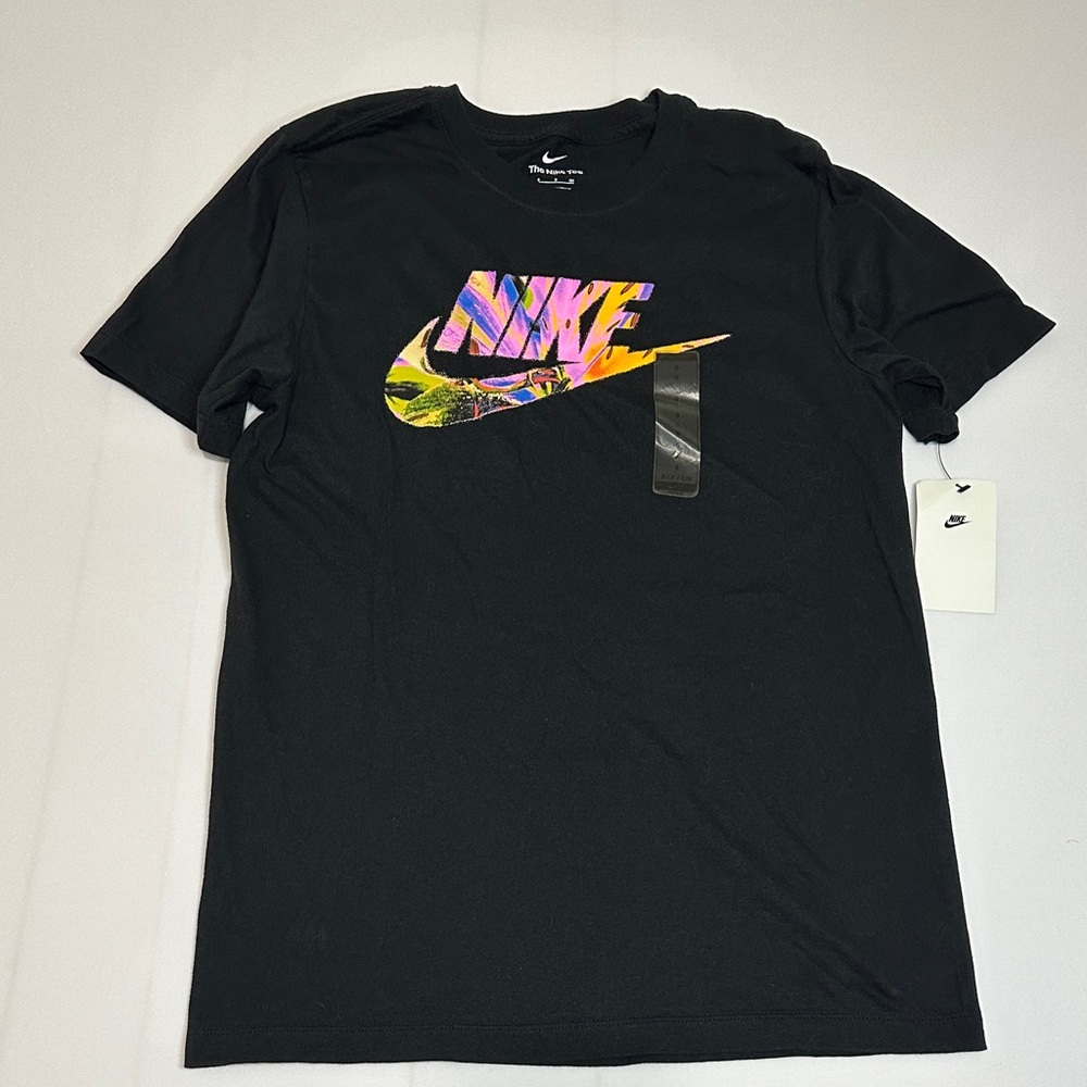 Nike Multicolor Logo Men's Black T-Shirt
